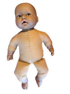 Medium-skin-tone-baby-massage-demonstration-doll-undressed